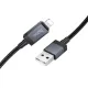 Кабель HOCO X118 Generous charging data cable with display iP black mag-6942007655071145299