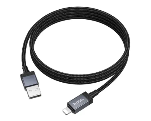Кабель HOCO X118 Generous charging data cable with display iP black mag-6942007655071145299