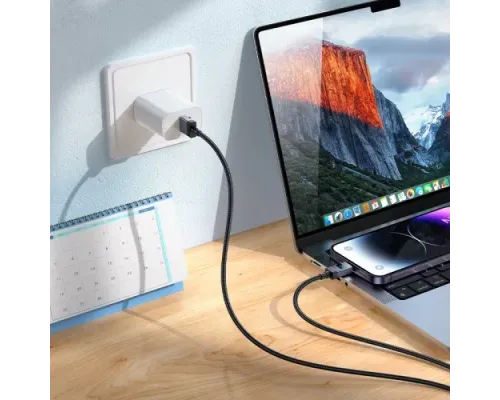 Кабель HOCO X118 Generous charging data cable with display iP black mag-6942007655071145299