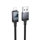 Кабель HOCO X118 Generous charging data cable with display iP black mag-6942007655071145299