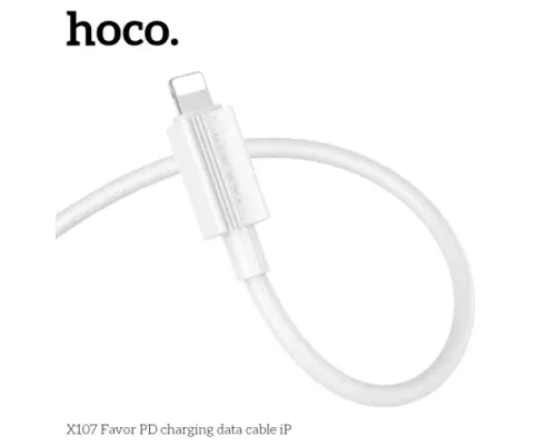 PD Кабель HOCO X107 Favor PD charging data cable iP 1m White mag-6942007626248151536