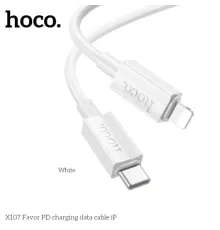 PD Кабель HOCO X107 Favor PD charging data cable iP 1m White mag-6942007626248151536