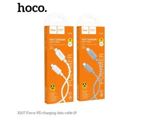 PD Кабель HOCO X107 Favor PD charging data cable iP 1m White mag-6942007626248151536