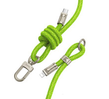 PD Кабель - Шнурок для браслета HOCO GH7 Elegant з регулюванням довжини C to iP Green mag-6942007631037137370