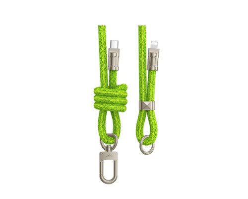 PD Кабель - Шнурок для браслета HOCO GH7 Elegant з регулюванням довжини C to iP Green mag-6942007631037137370