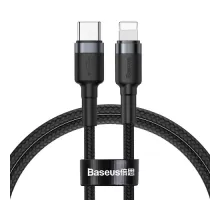 PD Кабель Baseus Cafule Cable Type-C to iP PD 20W 1m Gray+Black CATLKLF-G1 mag-6953156297449147511
