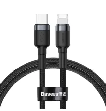 PD Кабель Baseus Cafule Cable Type-C to iP PD 20W 1m Gray+Black CATLKLF-G1 mag-6953156297449147511