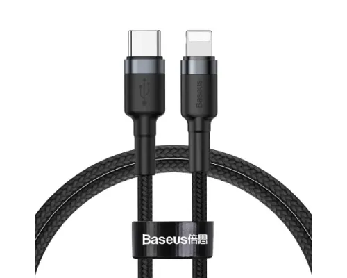 PD Кабель Baseus Cafule Cable Type-C to iP PD 20W 1m Gray+Black CATLKLF-G1 mag-6953156297449147511
