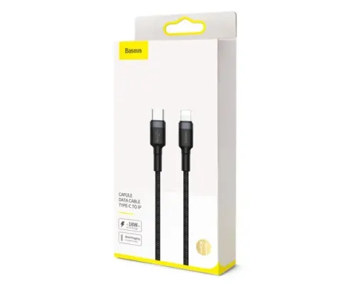 PD Кабель Baseus Cafule Cable Type-C to iP PD 20W 1m Gray+Black CATLKLF-G1 mag-6953156297449147511