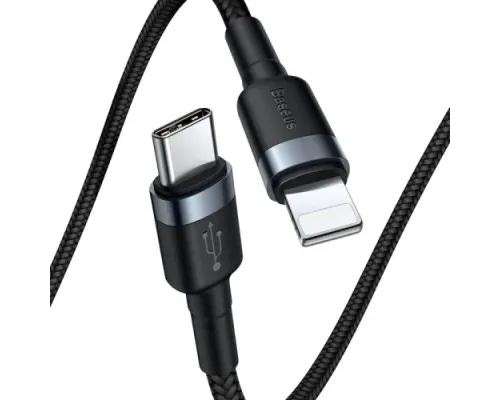 PD Кабель Baseus Cafule Cable Type-C to iP PD 20W 1m Gray+Black CATLKLF-G1 mag-6953156297449147511