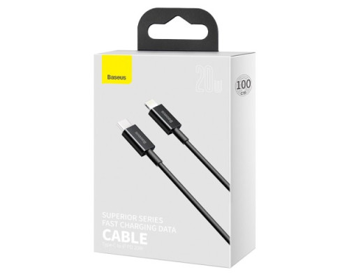 PD кабель Baseus Superior Series Fast Charging Data Cable Type-C to iP PD 20W 1m Black CATLYS-A01 mag-6953156205307129979