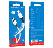 PD Кабель BOROFONE BX79 Silicone charging data cable Type-C to Lightning 20W/1m білий mag-6974443384734137640