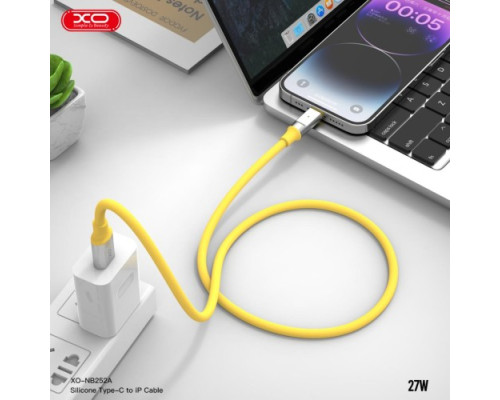 Кабель XO NB-Q252A PD 27W/1m Type-c to Lightning Fast Charging Жовтий mag-6920680844784963