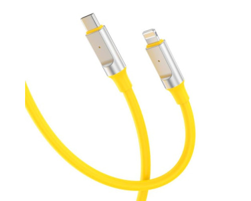 Кабель XO NB-Q252A PD 27W/1m Type-c to Lightning Fast Charging Жовтий mag-6920680844784963