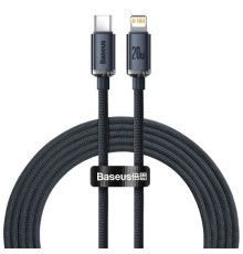 PD кабель Baseus Crystal Shine Series Fast Charging Type-C to iP 20W 2m Black CAJY000301 mag-6932172602772135427