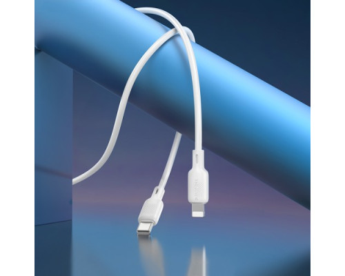 PD Кабель BOROFONE BX113 Lenny Silicone Type-C to Lightning 27W/1m білий mag-6941991115387140898