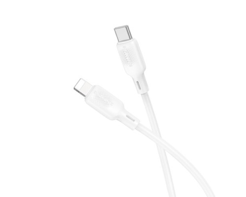 PD Кабель BOROFONE BX113 Lenny Silicone Type-C to Lightning 27W/1m білий mag-6941991115387140898