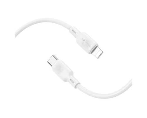 PD Кабель BOROFONE BX113 Lenny Silicone Type-C to Lightning 27W/1m білий mag-6941991115387140898