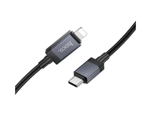 PD Кабель HOCO X118 Generous PD27W charging data cable with display iP black mag-6942007655064145100