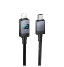 PD Кабель HOCO X118 Generous PD27W charging data cable with display iP black mag-6942007655064145100
