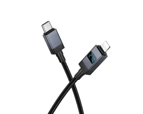 PD Кабель HOCO X118 Generous PD27W charging data cable with display iP black mag-6942007655064145100
