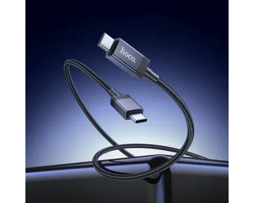 PD Кабель HOCO X118 Generous 60W charging data cable with display C to C black mag-6942007655095145300