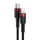 PD Кабель Baseus Cafule Cable Type-C to iP PD 20W 1m Red+Black CATLKLF-91 mag-6953156297456147512