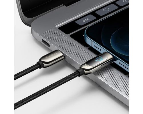 PD Кабель Baseus Display Fast Charging Data Cable Type-C to IP 20W 2m Black CATLSK-A01 mag-695315620865054562