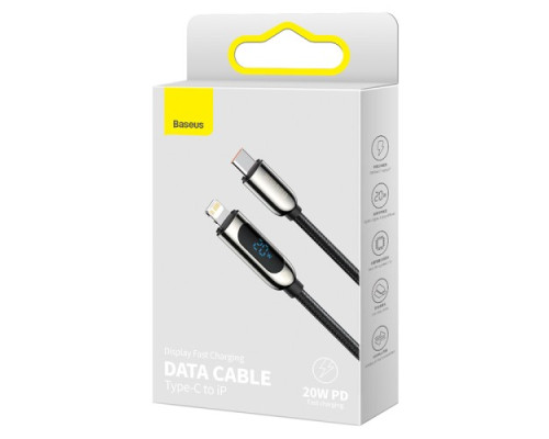 PD Кабель Baseus Display Fast Charging Data Cable Type-C to IP 20W 2m Black CATLSK-A01 mag-695315620865054562