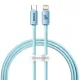 PD кабель Baseus Crystal Shine Series Fast Charging Type-C to iP 20W 1.2m Sky Blue CAJY001303 mag-6932172614461144955