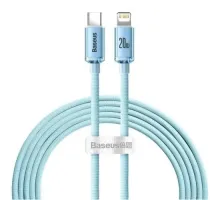 PD кабель Baseus Crystal Shine Series Fast Charging Type-C to iP 20W 2m Blue CAJY001403 mag-6932172614485153216