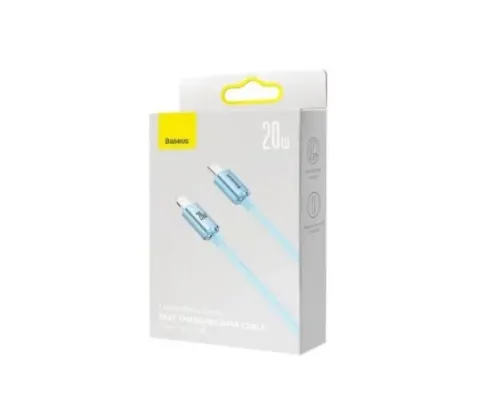 PD кабель Baseus Crystal Shine Series Fast Charging Type-C to iP 20W 2m Blue CAJY001403 mag-6932172614485153216