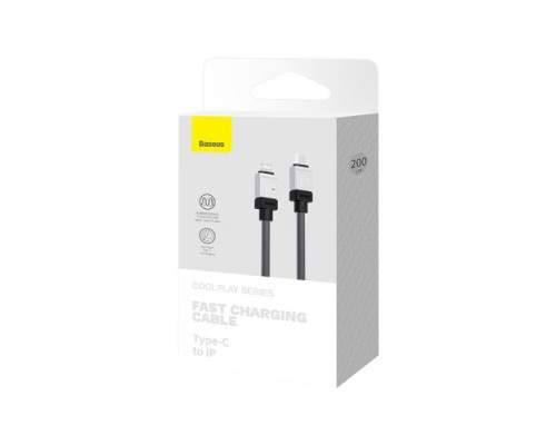 PD кабель Baseus CoolPlay Series Fast Charging Cable Type-C to iP 20W 2m Black CAKW000101 mag-693217262660054696