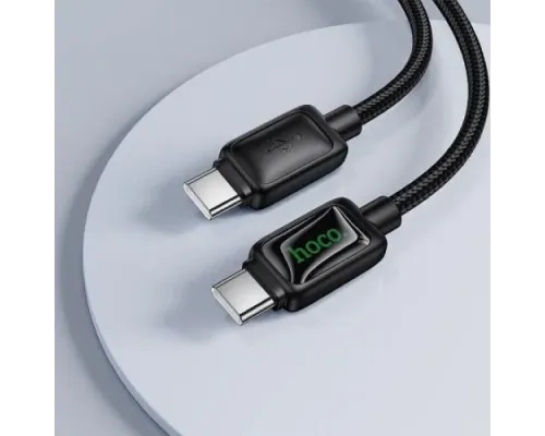 PD Кабель HOCO U146 Mundo charging data cable C to C 60W/1.2m Black mag-6942007671392153951