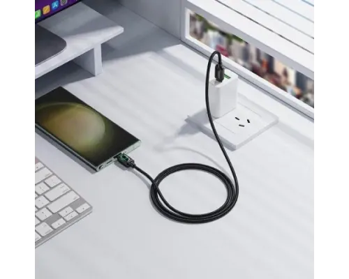 PD Кабель HOCO U146 Mundo charging data cable C to C 60W/1.2m Black mag-6942007671392153951