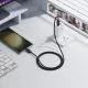 PD Кабель HOCO U146 Mundo charging data cable C to C 60W/1.2m Black mag-6942007671392153951