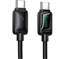 PD Кабель HOCO U146 Mundo charging data cable C to C 60W/1.2m Black mag-6942007671392153951
