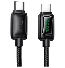 PD Кабель HOCO U146 Mundo charging data cable C to C 60W/1.2m Black mag-6942007671392153951