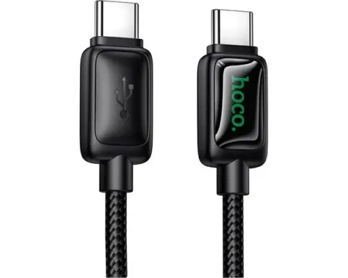 PD Кабель HOCO U146 Mundo charging data cable C to C 60W/1.2m Black mag-6942007671392153951