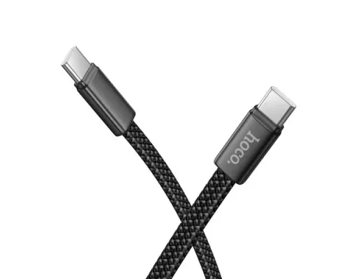 PD Кабель HOCO X125 Exceso charging data cable C to C 60W/1m Black mag-6942007671682153055