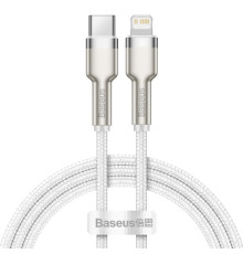 PD кабель Baseus Cafule Series Metal Data Cable Type-C to iP PD 20W 1m White CATLJK-A02 mag-6953156202078141762