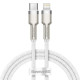 PD кабель Baseus Cafule Series Metal Data Cable Type-C to iP PD 20W 1m White CATLJK-A02 mag-6953156202078141762