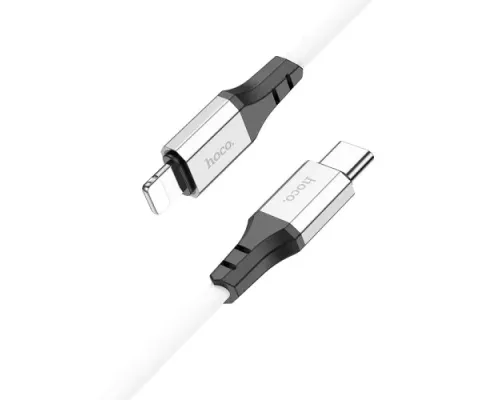 PD Кабель HOCO X86 iP Spear PD silicone charging data cable 1м White mag-6931474777904152421