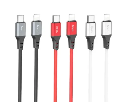 PD Кабель HOCO X86 iP Spear PD silicone charging data cable 1м White mag-6931474777904152421