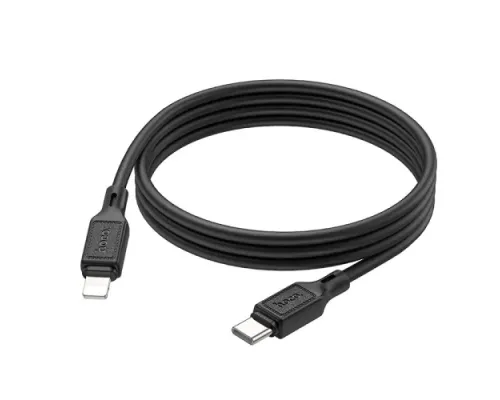 PD Кабель HOCO X90 Cool silicone charging data cable PD-to-Lightning 3A/PD20W/1m. Black mag-6931474788382144001