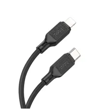 PD Кабель HOCO X90 Cool silicone charging data cable PD-to-Lightning 3A/PD20W/1m. Black mag-6931474788382144001