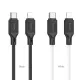 PD Кабель HOCO X90 Cool silicone charging data cable PD-to-Lightning 3A/PD20W/1m. Black mag-6931474788382144001