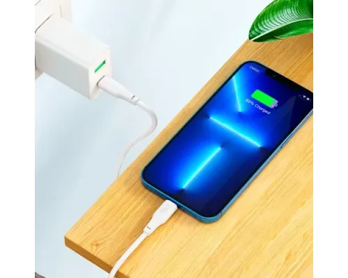 PD Кабель HOCO X93 Force PD20W charging data cable for Lightning 1m. White mag-6931474790651152100