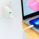 PD Кабель HOCO X93 Force PD20W charging data cable for Lightning 2m. White mag-6931474790668151113