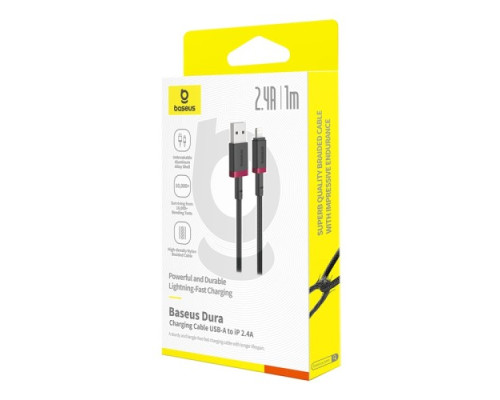PD Кабель Baseus Dura Series Type-C to Lightning 20W 1m Black-red P10377800U01-01 mag-6932172669874107259